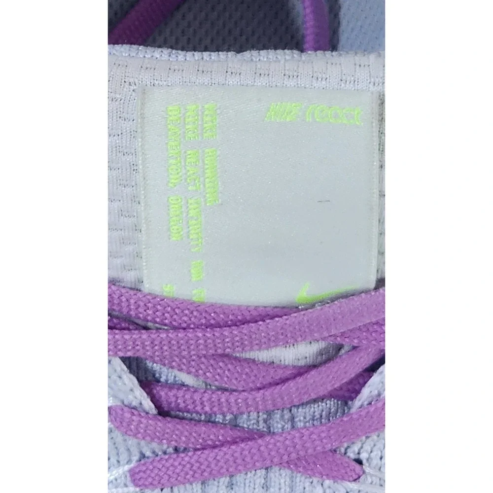 Nike Women's React Infinity Run Fk 3 Wht Prp Running Shoes Size 10 DZ3016 100